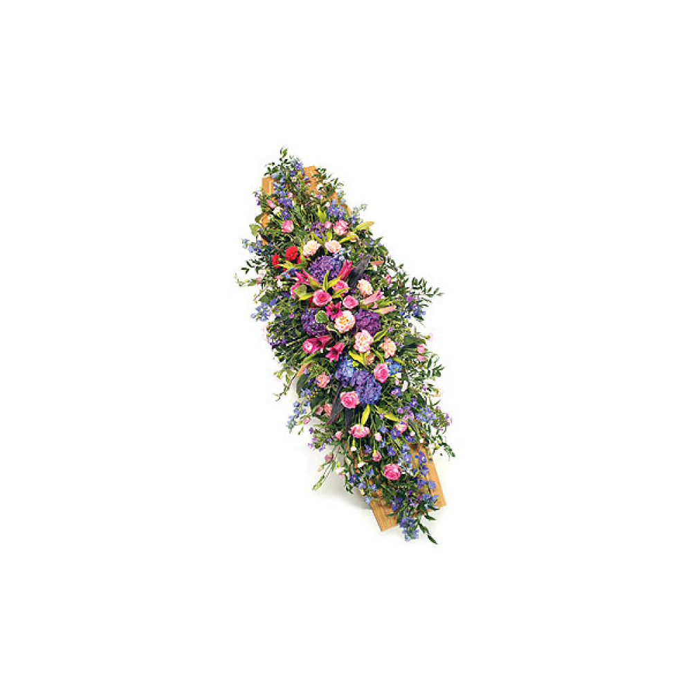 Pink and Mauve Casket Spray Product Image